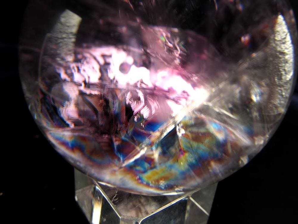 アメジストファントムクォーツ 紫幻影水晶 ファントムクォーツ 丸玉 スフィア