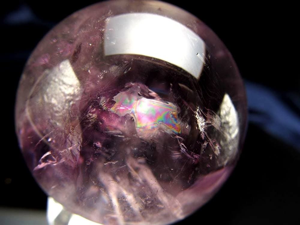 アメジストファントムクォーツ 紫幻影水晶 ファントムクォーツ 丸玉 スフィア