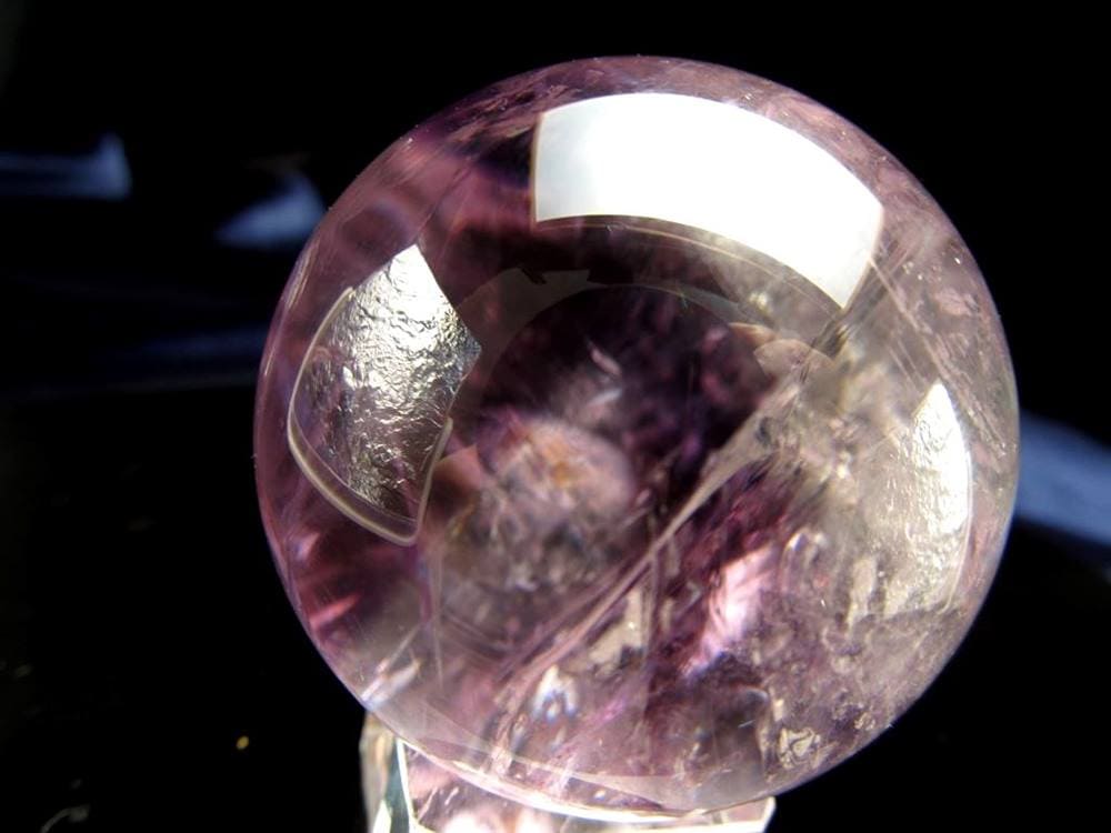 アメジストファントムクォーツ 紫幻影水晶 ファントムクォーツ 丸玉 スフィア