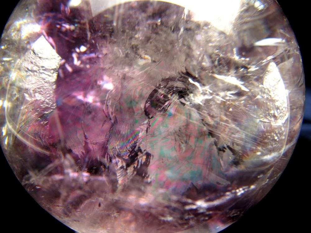 アメジストファントムクォーツ 紫幻影水晶 ファントムクォーツ 丸玉 スフィア