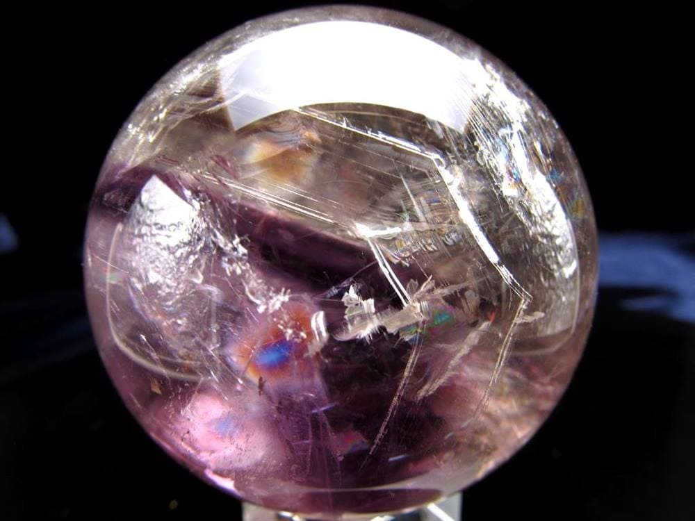アメジストファントムクォーツ 紫幻影水晶 ファントムクォーツ 丸玉 スフィア