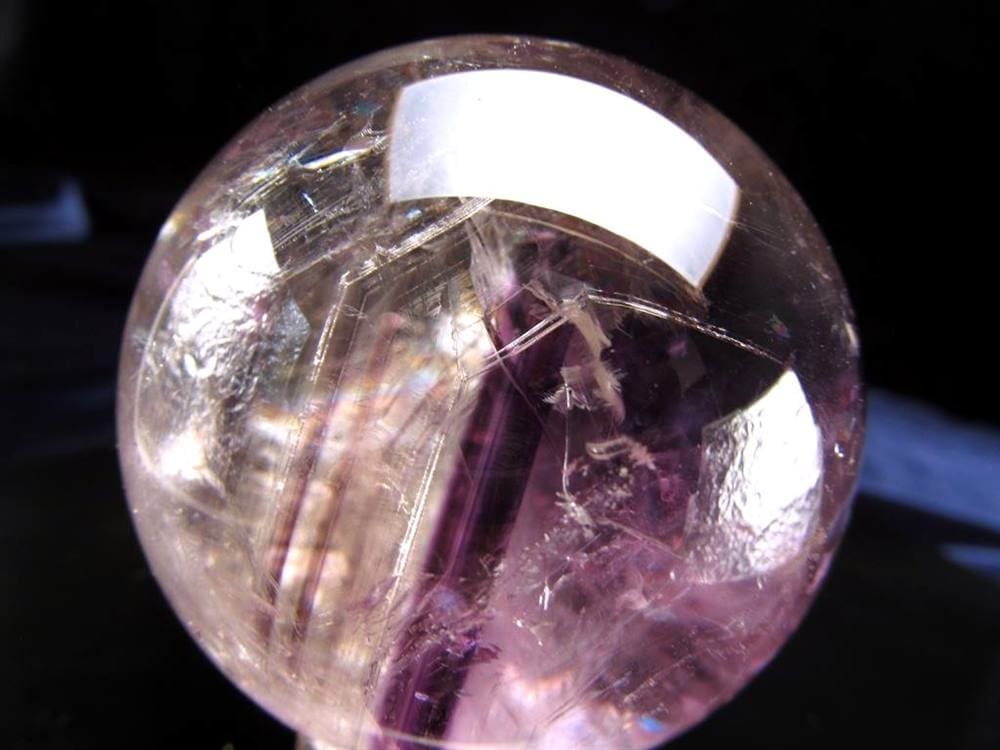 アメジストファントムクォーツ 紫幻影水晶 ファントムクォーツ 丸玉 スフィア