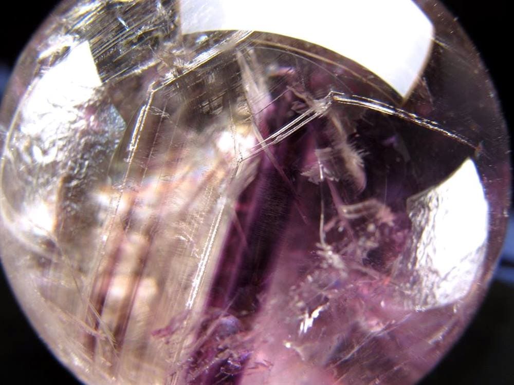 アメジストファントムクォーツ 紫幻影水晶 ファントムクォーツ 丸玉 スフィア