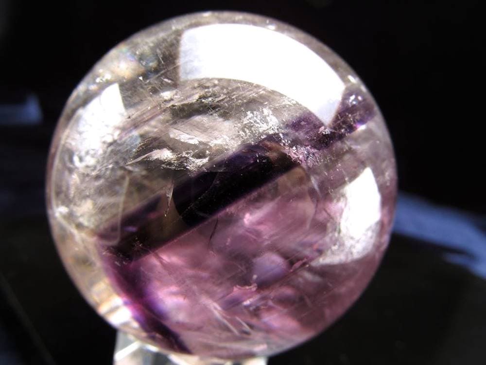 アメジストファントムクォーツ 紫幻影水晶 ファントムクォーツ 丸玉 スフィア