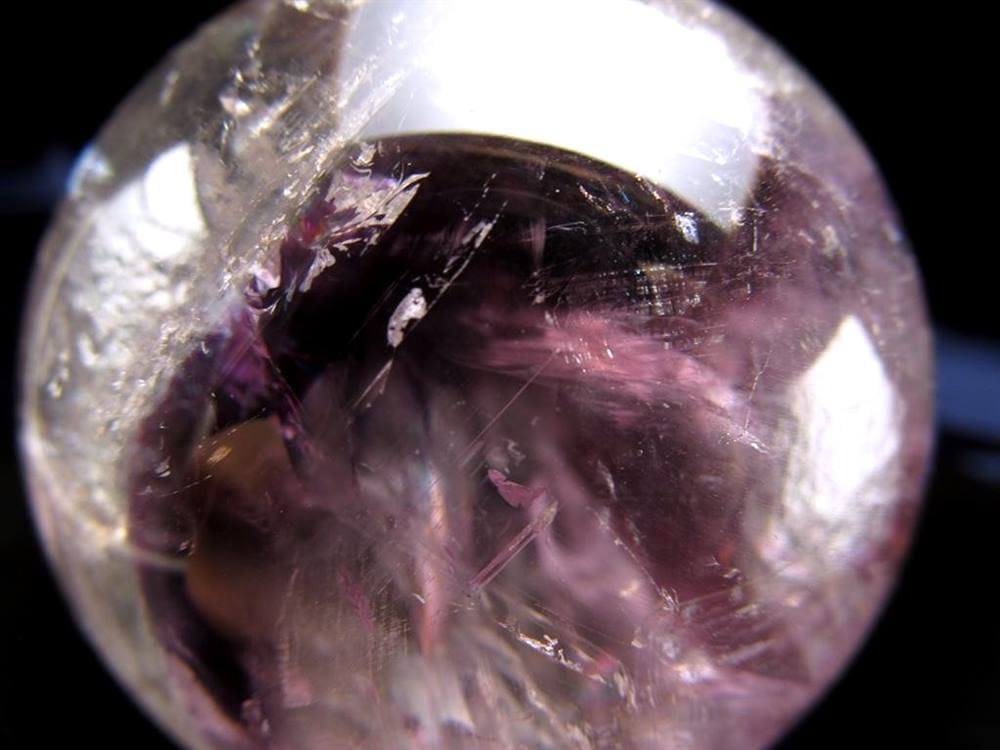 アメジストファントムクォーツ 紫幻影水晶 ファントムクォーツ 丸玉 スフィア