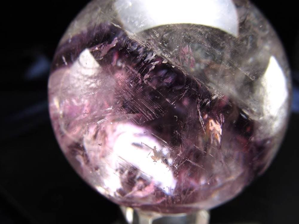 アメジストファントムクォーツ 紫幻影水晶 ファントムクォーツ 丸玉 スフィア
