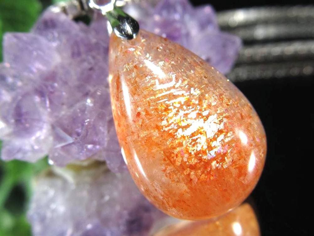 サンストーン 日長石 ペンダントトップ ネックレス Silver925