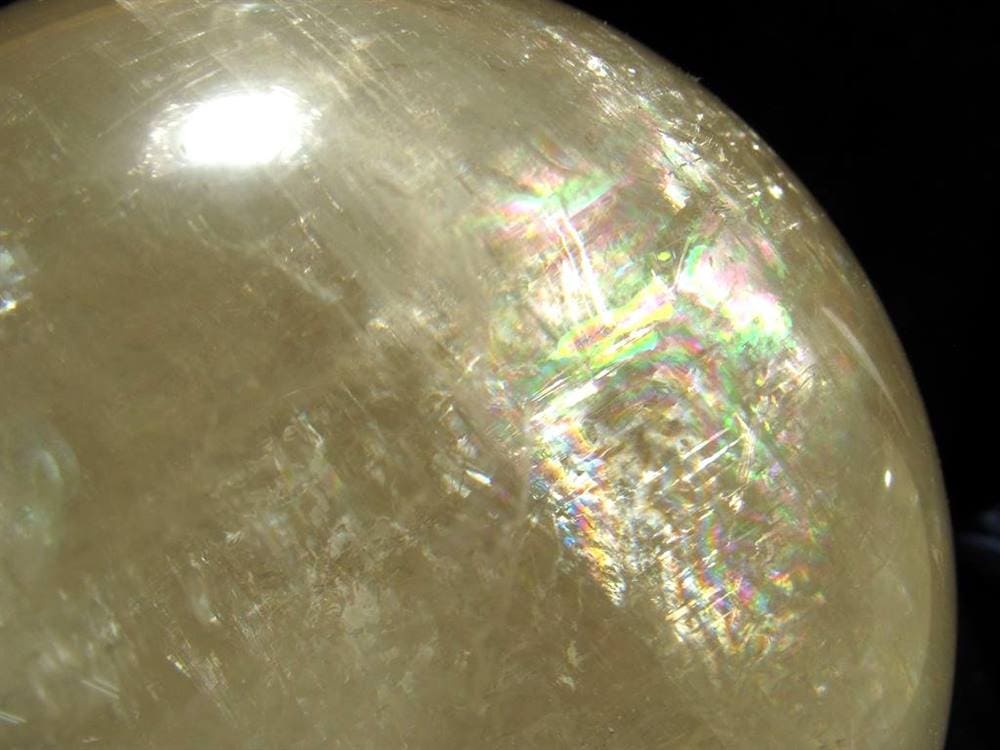 ゴールデンカルサイト ハニーゴールド 丸玉 置物 メキシコ産