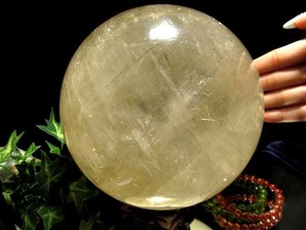 ゴールデンカルサイト ハニーゴールド 丸玉 置物 メキシコ産