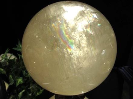 ゴールデンカルサイト ハニーゴールド 丸玉 置物 メキシコ産