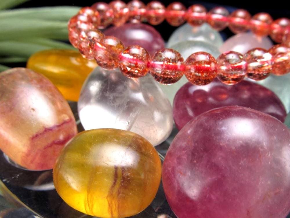 フローライト 誕生石 天然石 タンブル 磨き石