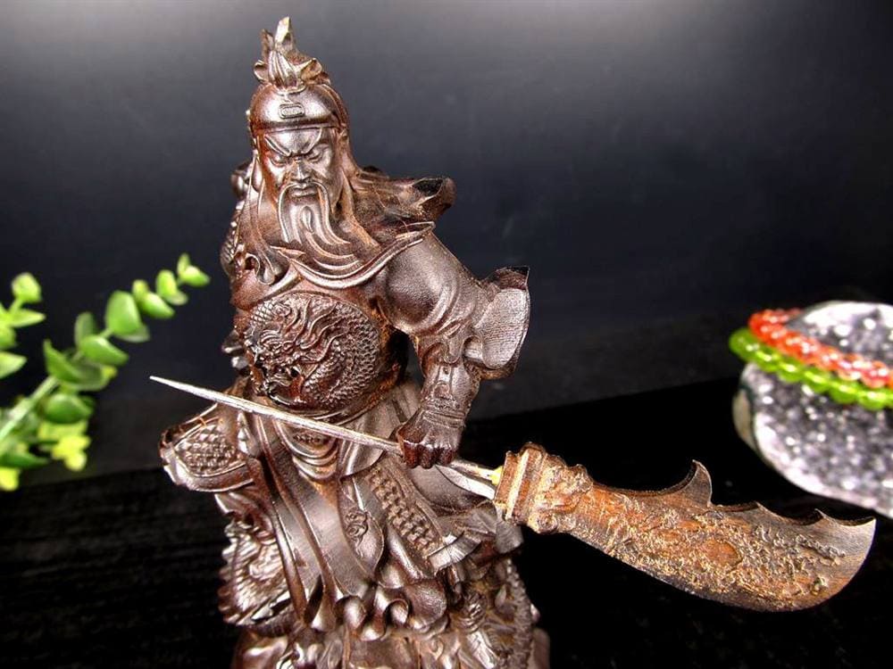 関羽 三国志 沈香 置物 アガーウッド