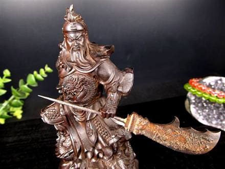 関羽 三国志 沈香 置物 アガーウッド