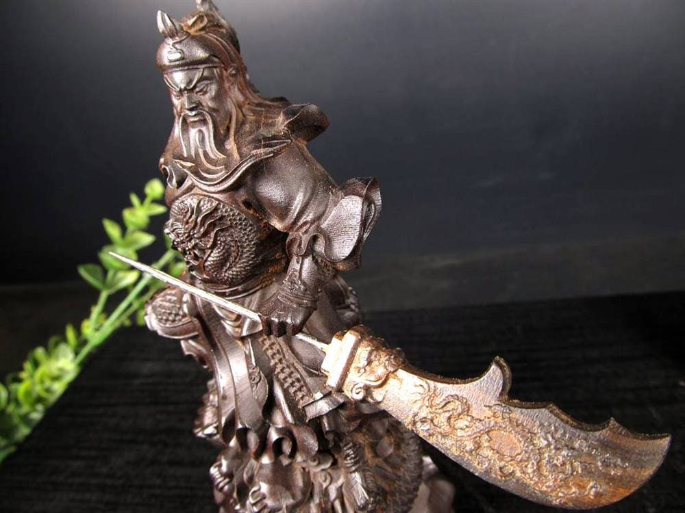 関羽 三国志 沈香 置物 アガーウッド