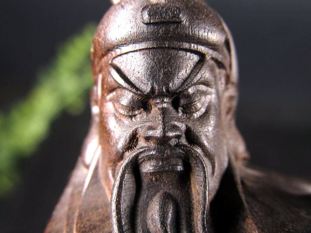 関羽 三国志 沈香 置物 アガーウッド