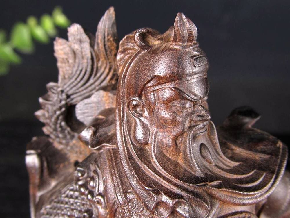 関羽 三国志 沈香 置物 アガーウッド