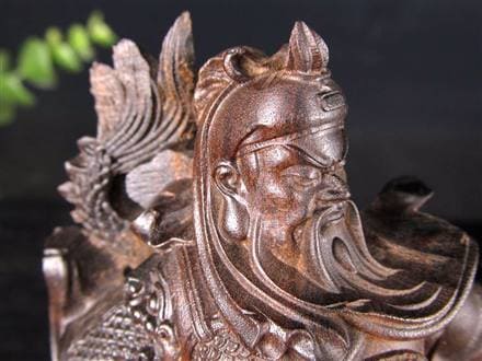 関羽 三国志 沈香 置物 アガーウッド