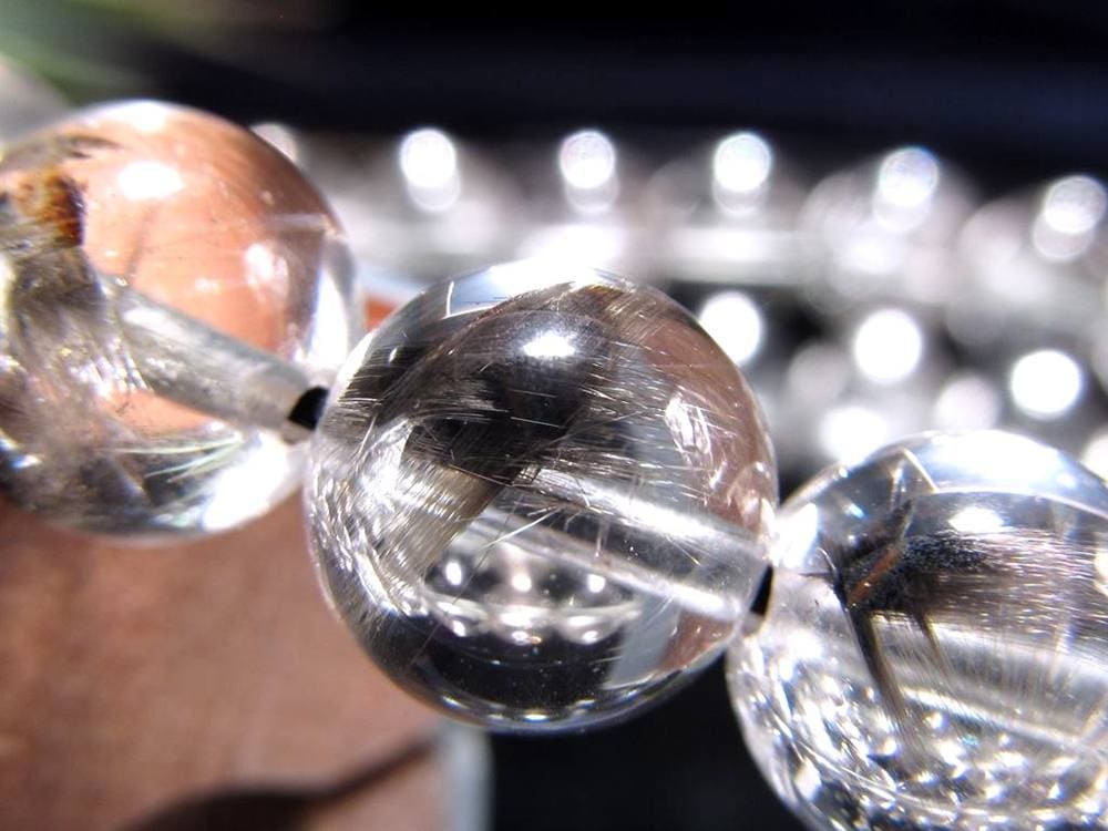 プラチナルチルクォーツ ブレスレット プラチナルチル ルチルレイテッドクォーツ ブルッカイト