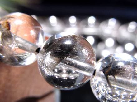 プラチナルチルクォーツ ブレスレット プラチナルチル ルチルレイテッドクォーツ ブルッカイト