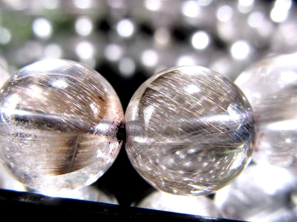 プラチナルチルクォーツ ブレスレット プラチナルチル ルチルレイテッドクォーツ ブルッカイト