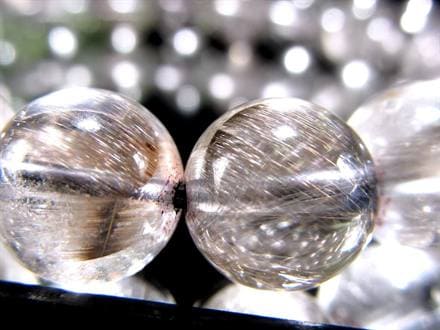 プラチナルチルクォーツ ブレスレット プラチナルチル ルチルレイテッドクォーツ ブルッカイト