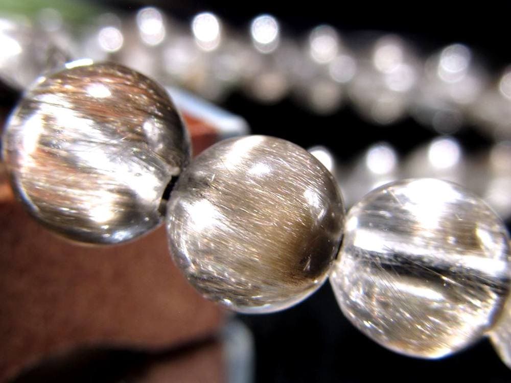 プラチナルチルクォーツ ブレスレット プラチナルチル ルチルレイテッドクォーツ ブルッカイト