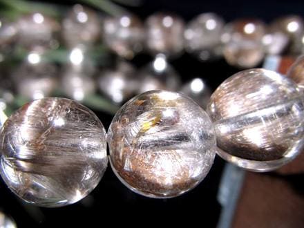 プラチナルチルクォーツ ブレスレット プラチナルチル ルチルレイテッドクォーツ ブルッカイト
