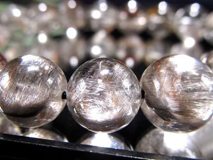 プラチナルチルクォーツ ブレスレット プラチナルチル ルチルレイテッドクォーツ ブルッカイト