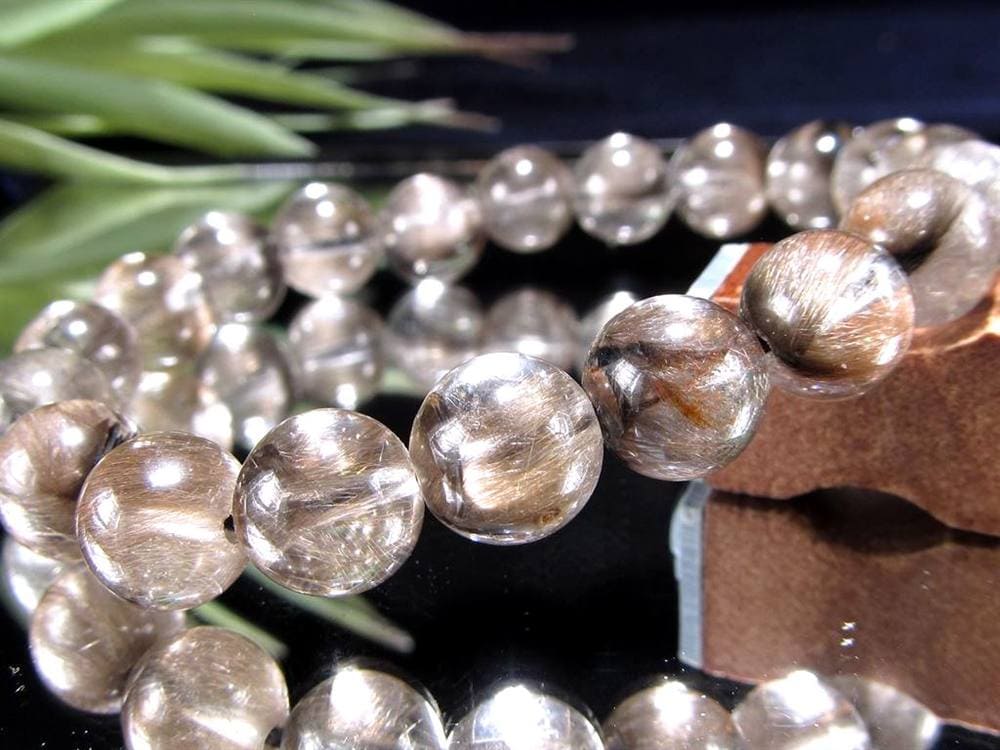 プラチナルチルクォーツ ブレスレット プラチナルチル ルチルレイテッドクォーツ ブルッカイト