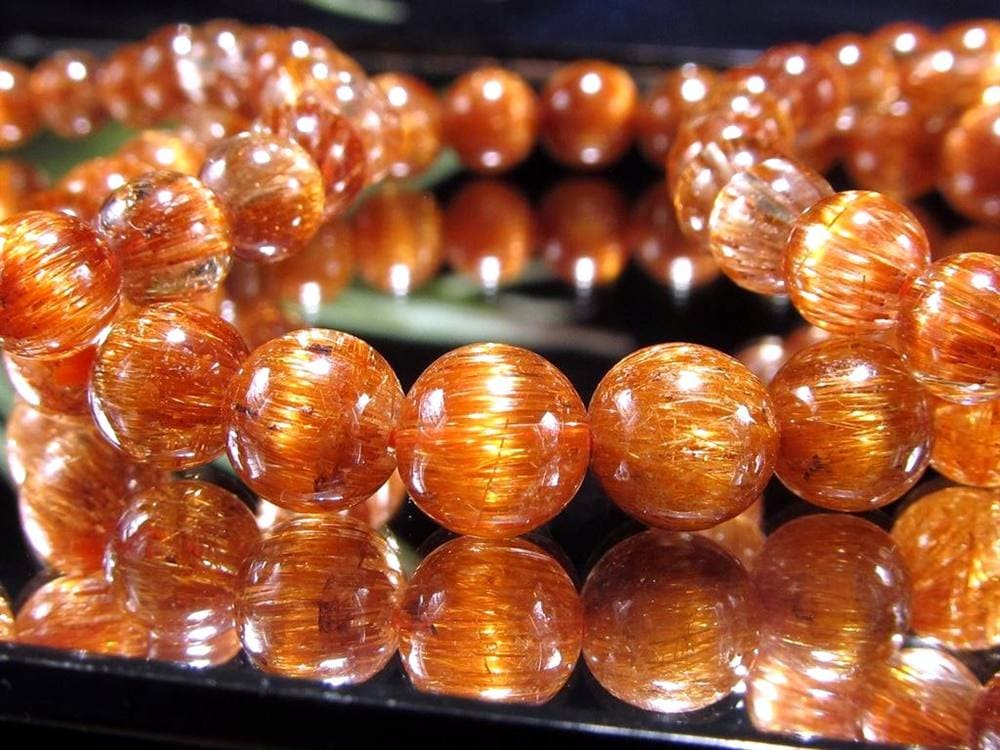 オレンジキャッツアイルチル ブレスレット キャッツアイルチルクォーツ ルチルレイテッドクォーツ ルチルの王様