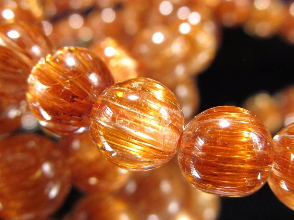 オレンジキャッツアイルチル ブレスレット キャッツアイルチルクォーツ ルチルレイテッドクォーツ ルチルの王様
