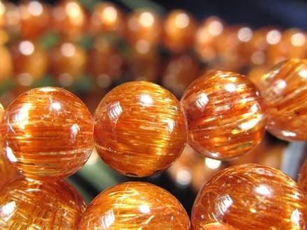 オレンジキャッツアイルチル ブレスレット キャッツアイルチルクォーツ ルチルレイテッドクォーツ ルチルの王様