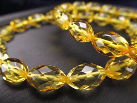 ◇キラキラカット！天珠タイプ◇蜂蜜のようなハニーイエロー