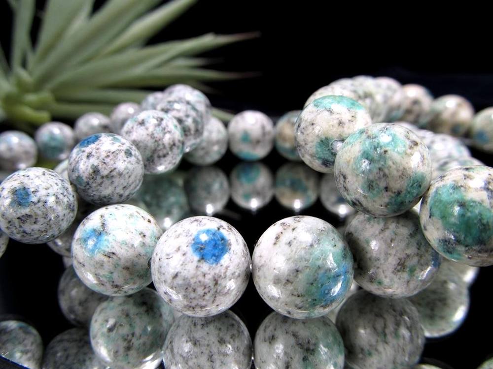 ヒマラヤK2ジャスパー アズライトイングラナイト ブレスレット ヒマラヤ・カラコルム山脈K2産