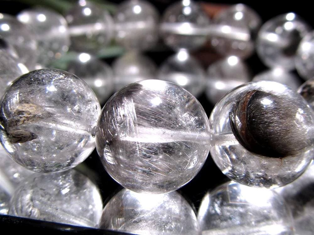 プラチナルチルクォーツ ブレスレット プラチナルチル ルチルレイテッドクォーツ ブルッカイト