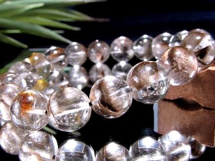 プラチナルチルクォーツ ブレスレット プラチナルチル ルチルレイテッドクォーツ ブルッカイト