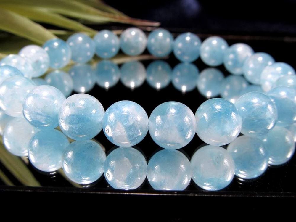 アクアマリン 藍柱石 ブレスレット 誕生石 ベリル