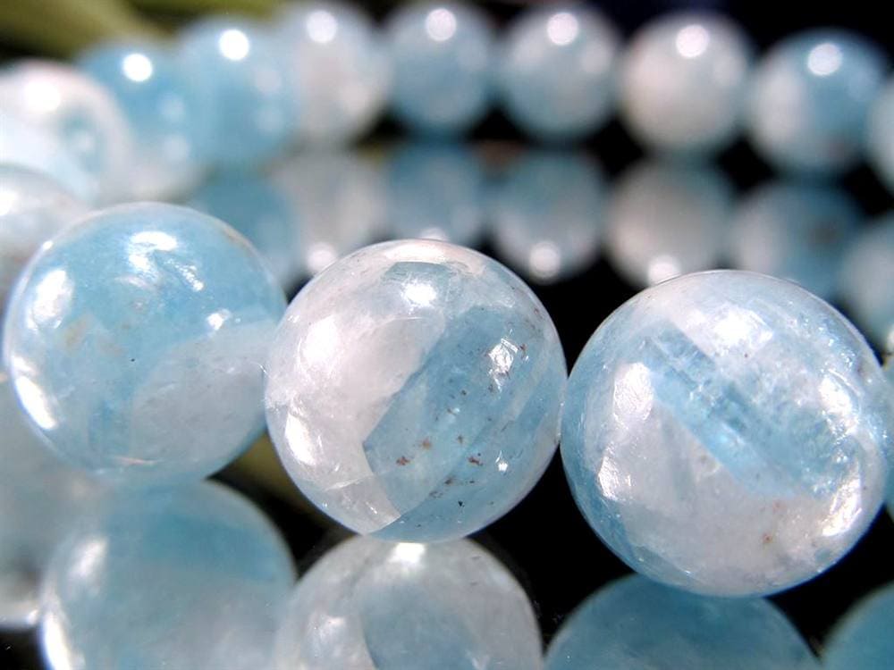 アクアマリン 藍柱石 ブレスレット 誕生石 ベリル