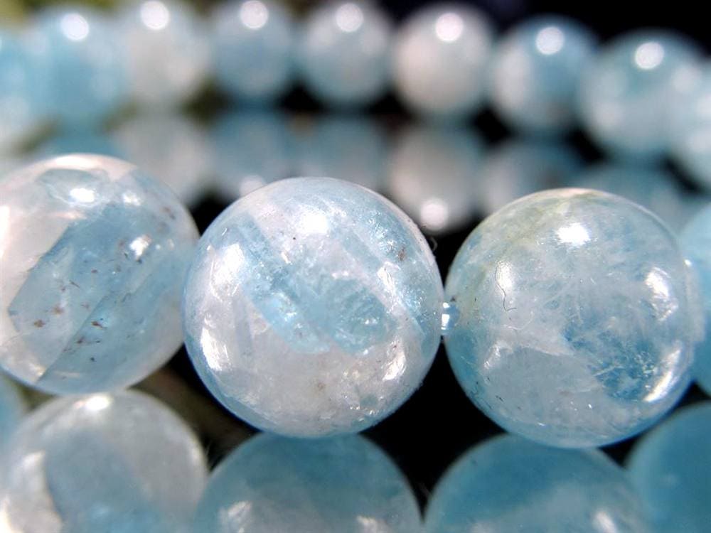 アクアマリン 藍柱石 ブレスレット 誕生石 ベリル