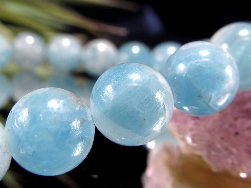 アクアマリン 藍柱石 ブレスレット 誕生石 ベリル