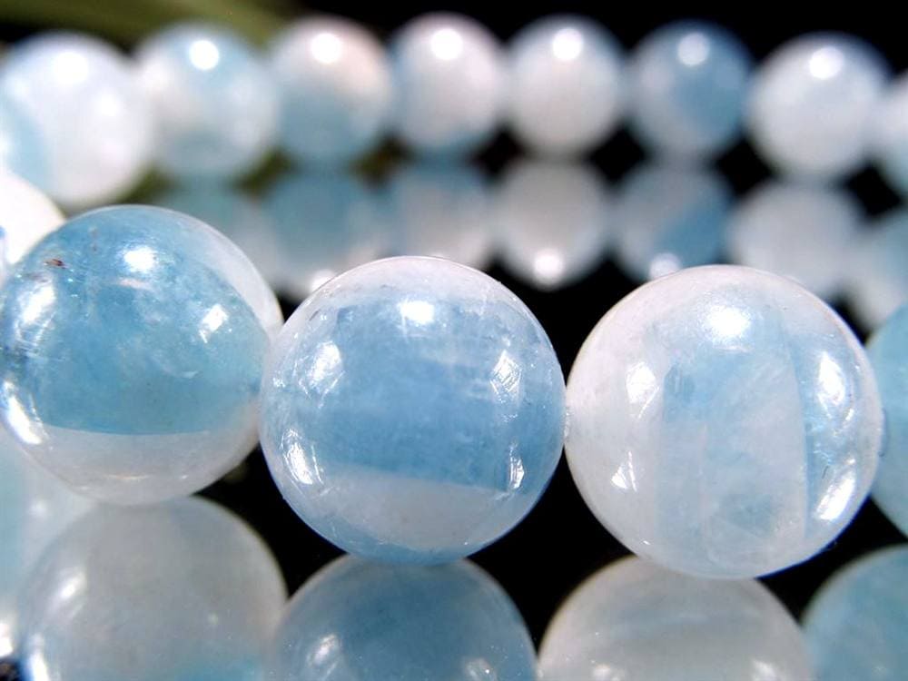 アクアマリン 藍柱石 ブレスレット 誕生石 ベリル