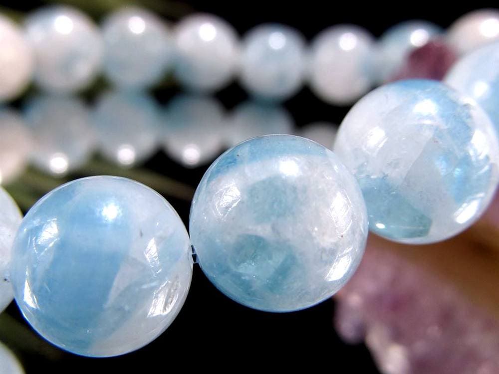 アクアマリン 藍柱石 ブレスレット 誕生石 ベリル