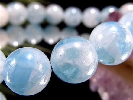 アクアマリン 藍柱石 ブレスレット 誕生石 ベリル