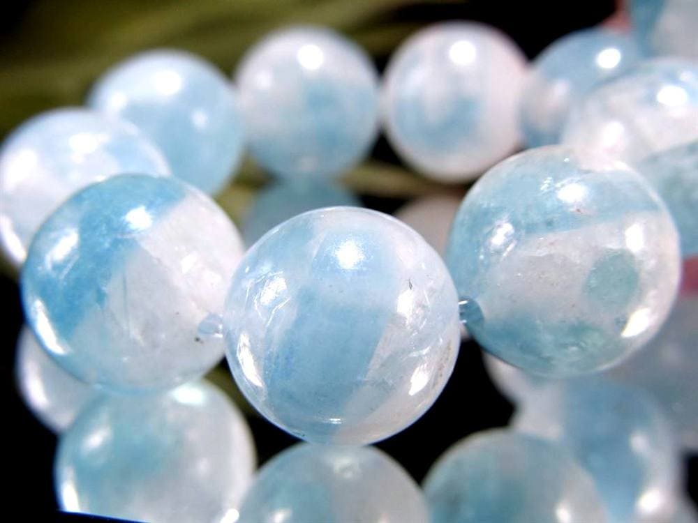 アクアマリン 藍柱石 ブレスレット 誕生石 ベリル