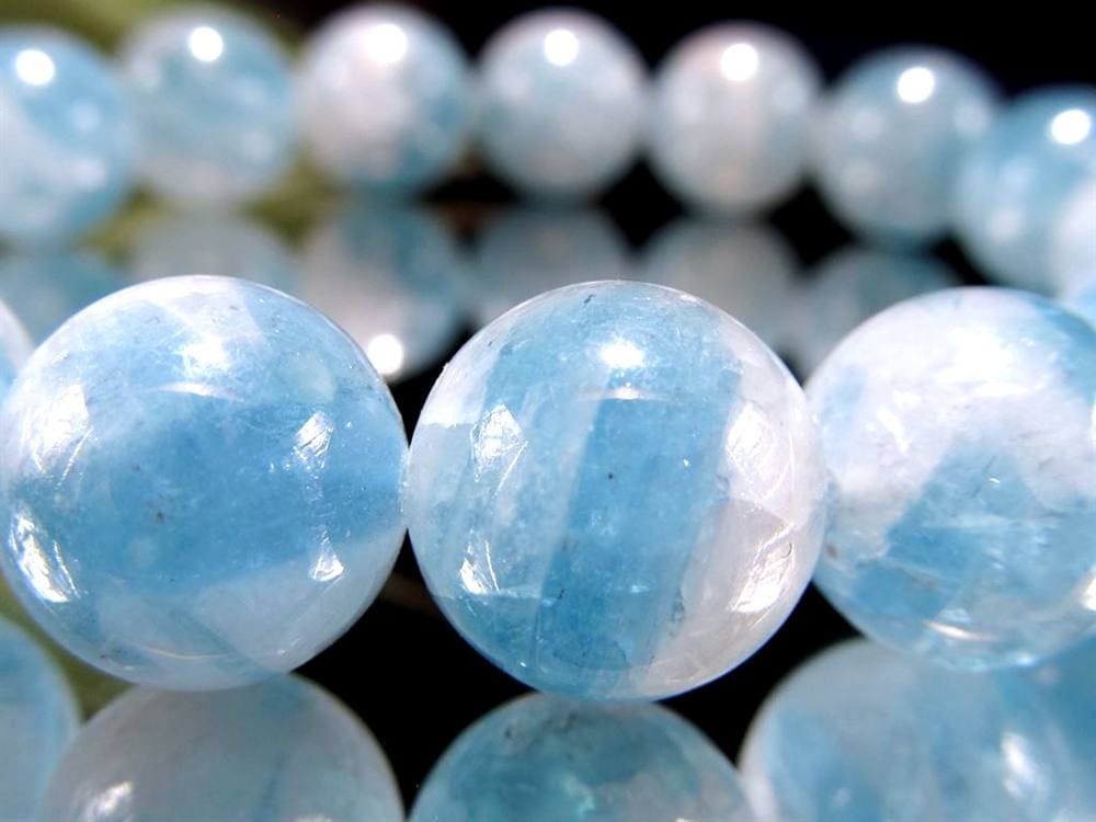 アクアマリン 藍柱石 ブレスレット 誕生石 ベリル