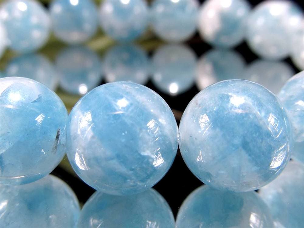 アクアマリン 藍柱石 ブレスレット 誕生石 ベリル