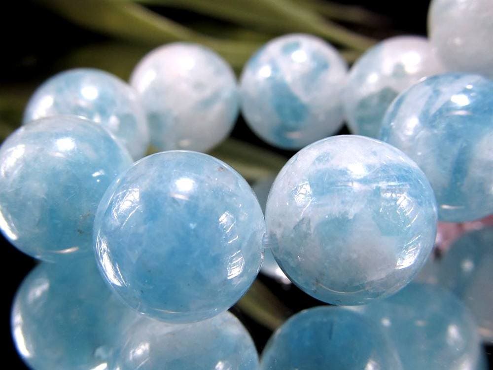 アクアマリン 藍柱石 ブレスレット 誕生石 ベリル