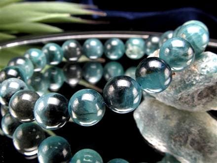 グランディディエライト ブレスレット ディープ ブルーグリーン マダガスカル産