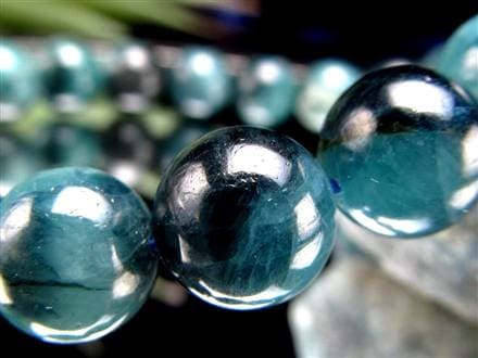 グランディディエライト ブレスレット ディープ ブルーグリーン マダガスカル産