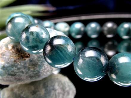 グランディディエライト ブレスレット ディープ ブルーグリーン マダガスカル産